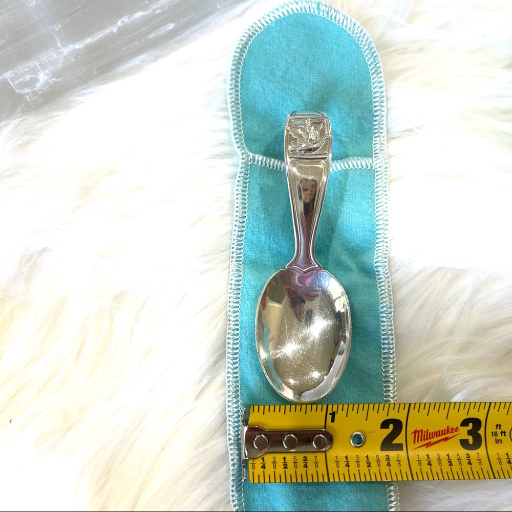 TIFFANY & Co BABY SPOON Mother Goose loop STERLING SILVER with box + pouch - Picture 13 of 15